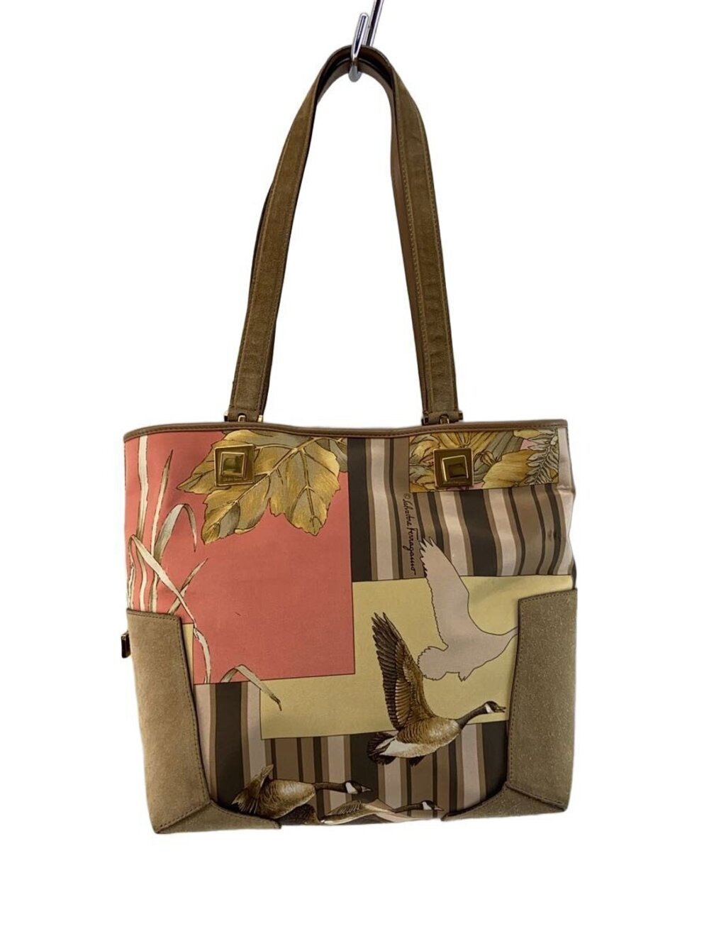 Salvatore Ferragamo Handbag Beige Cream All over